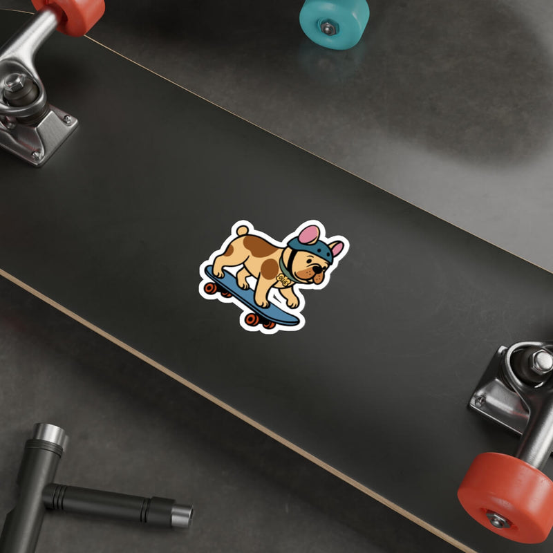 Ollie the Skater Bulldog Sticker – Funny Dog Vinyl Sticker