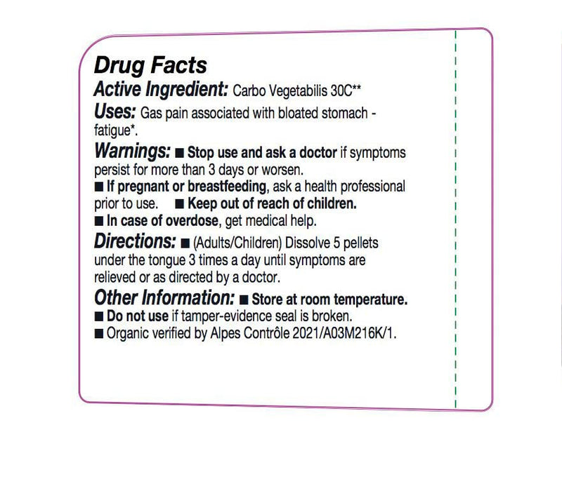 Olloïs Carbo Vegetabilis 30C – Organic Lactose-Free Homeopathic Medicine (80 Pellets)
