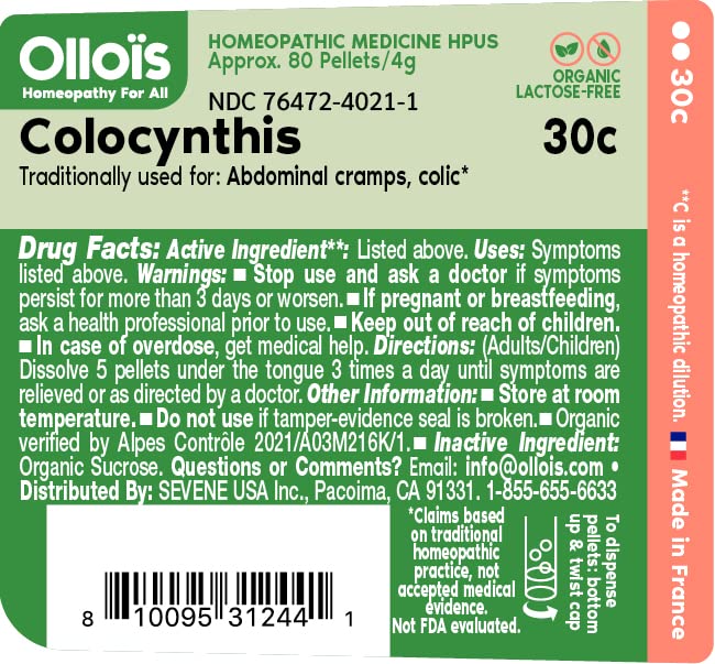 OLLOIS Colocynthis 30c Organic - Lactose-Free Vegan Homeopathic Medicine (Pack of 3)