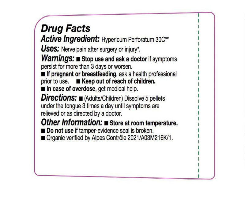 OLLOIS Hypericum Perforatum 30C — Organic, Lactose-Free Homeopathic Medicine, 80 Pellets