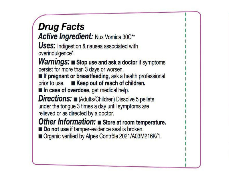 OLLOIS Nux Vomica 30C – Organic, Lactose-Free Homeopathic Medicine, 80 Pellets