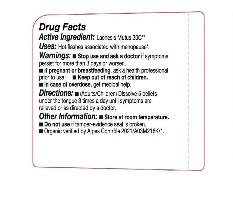 OLLOIS Lachesis Mutus 30C Lactose-Free Homeopathic Medicine - 80 Pellets