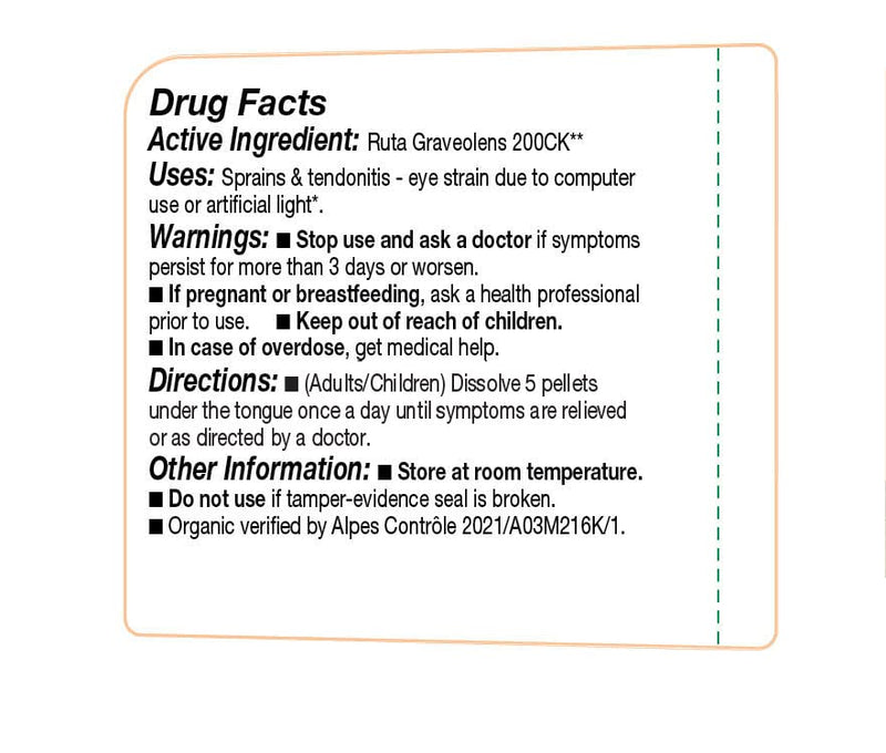 OLLOIS Ruta Graveolens 200ck - Organic, Lactose-Free Homeopathic Medicine, 80 Pellets (Pack of 1)