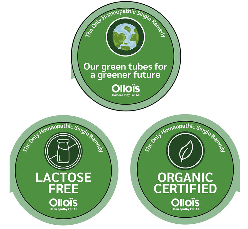 OLLOIS Silicea 30c Organic – Lactose-Free, Kosher Homeopathic Medicine (80 Pellets, Pack of 3)
