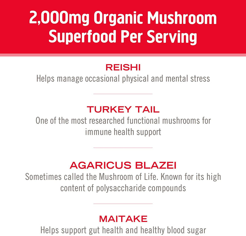 Om Mushroom Immune Defense – Vegan Capsule Supplement (90 Count)