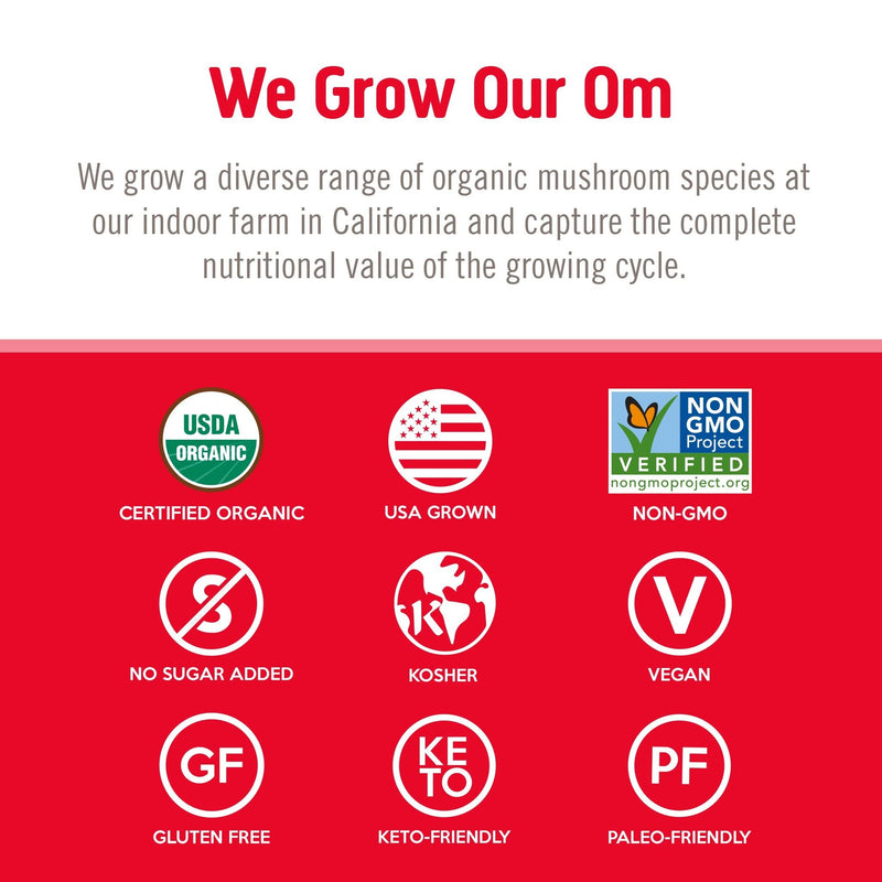 OM Mushroom Superfood Immune Blend Powder – 7.05 oz (100 Servings) Reishi & Turkey Tail