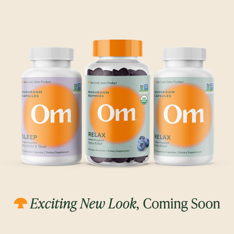 OM MUSHROOM SUPERFOOD Relax Capsule – 90 Count, 30 Days