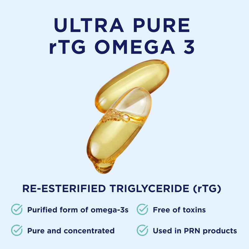 PRN DE Omega-3 240 Softgels – 60-Day Supply | rTG EPA 1680mg / DHA 560mg + Vitamin D