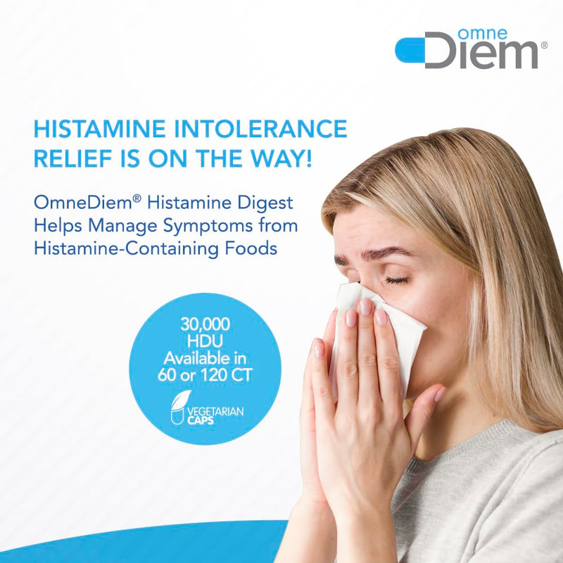 Omne Diem DAO 30,000 HDU – Histamine Digestive Enzyme | 60 Vegetarian Capsules