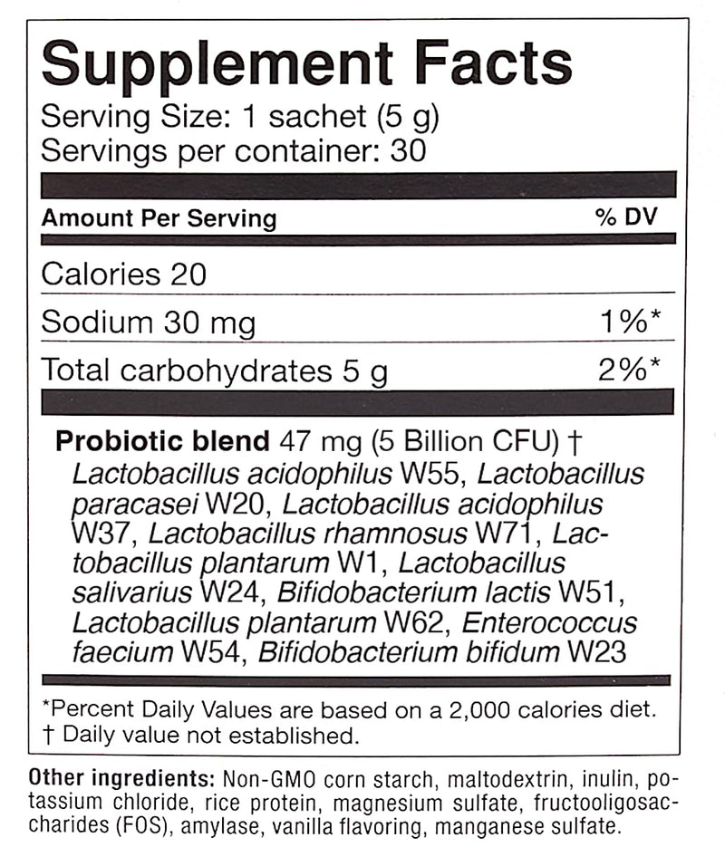 OMNi BiOTiC AB 10 – Clinically Tested Restorative Probiotic for Gut Flora & Digestion (30 Daily Packets) – Vegan, Hypoallergenic, Non-GMO