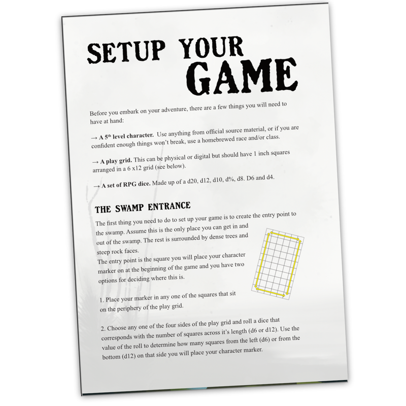 Once We Were Gods DND, a 5th Edition solo adventure