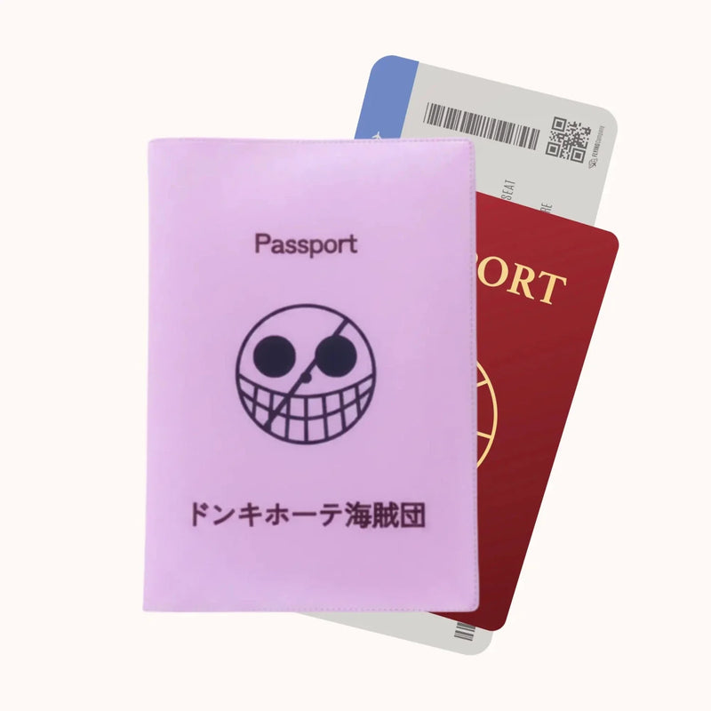 One Piece Donquixote Pirates Pink Passport Cover