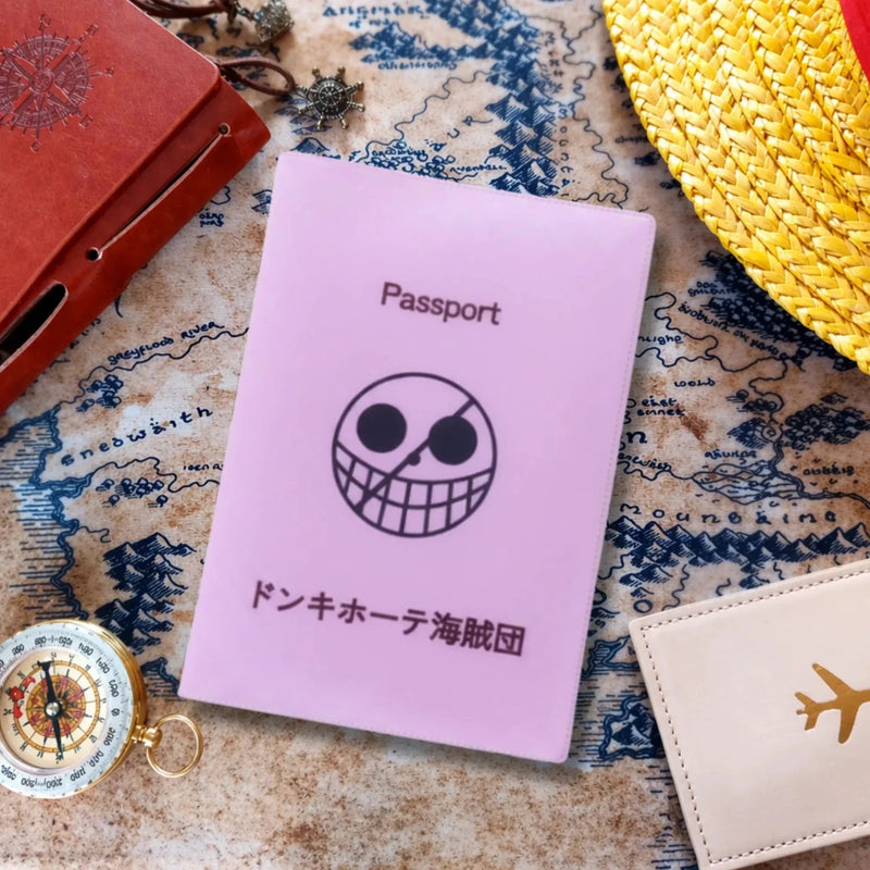 One Piece Donquixote Pirates Pink Passport Cover