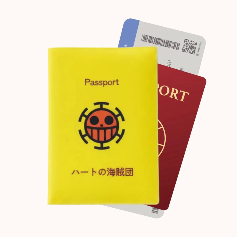 One Piece Heart Pirates Yellow Passport Cover
