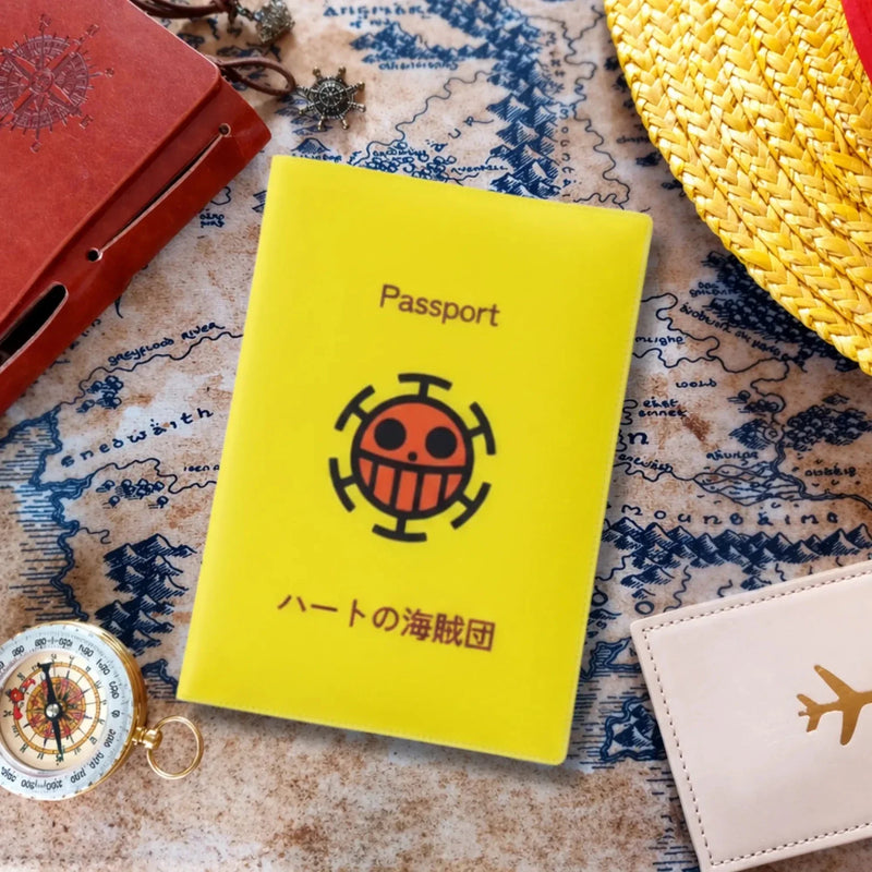 One Piece Heart Pirates Yellow Passport Cover