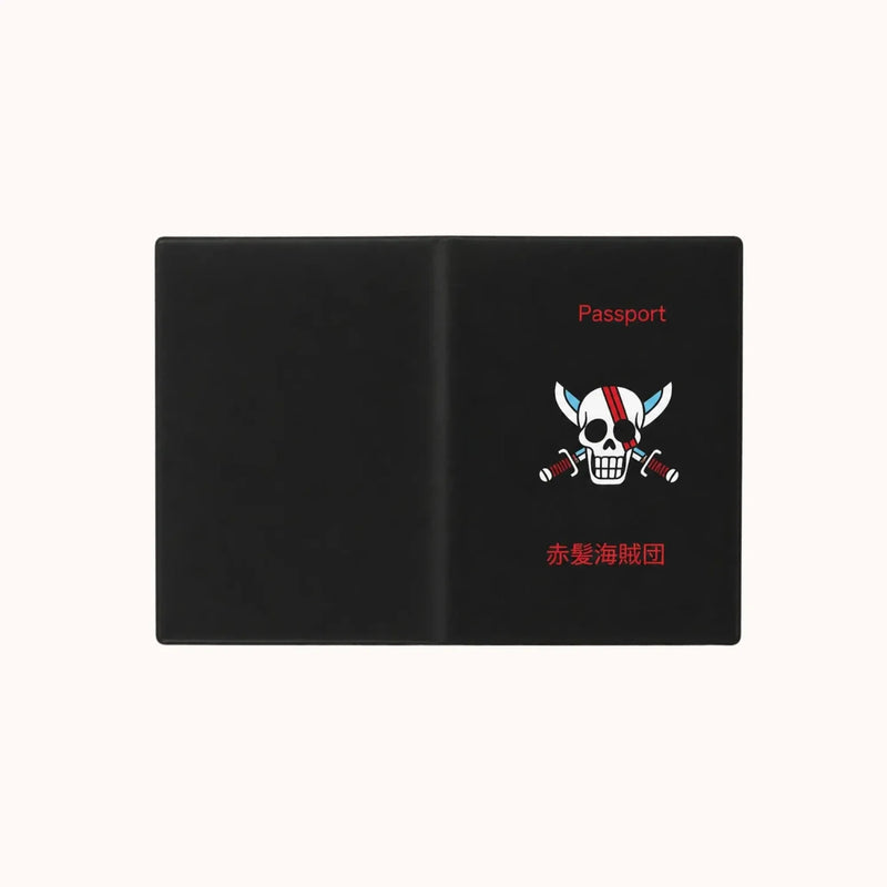 One Piece Red Hair Pirates Black Passport Cover
