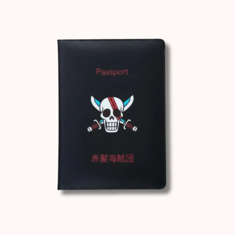 One Piece Red Hair Pirates Black Passport Cover