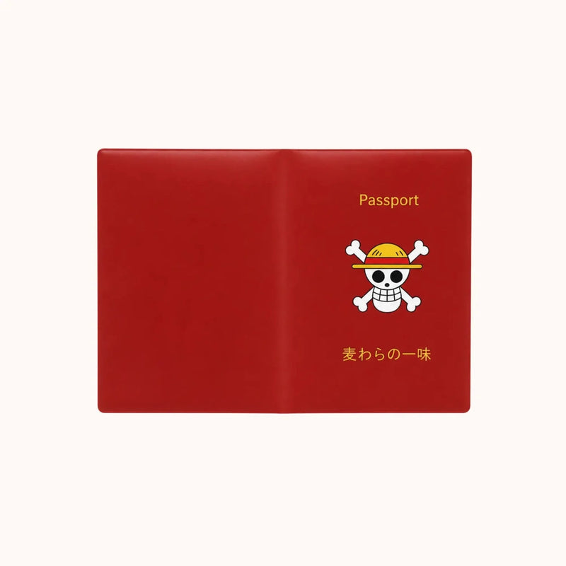 One Piece Straw Hat Pirates Red Passport Cover