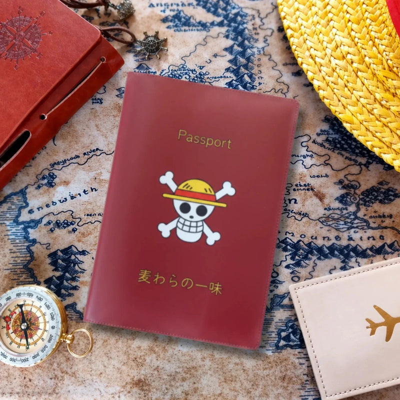 One Piece Straw Hat Pirates Red Passport Cover
