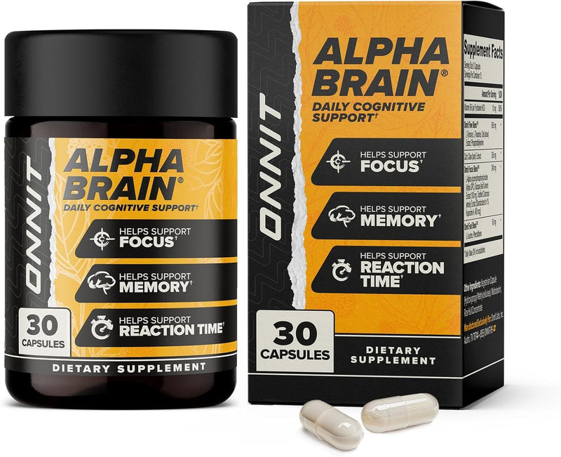 ONNIT Alpha BRAIN Nootropic – IGEN Non-GMO (30 Count) | Memory & Focus