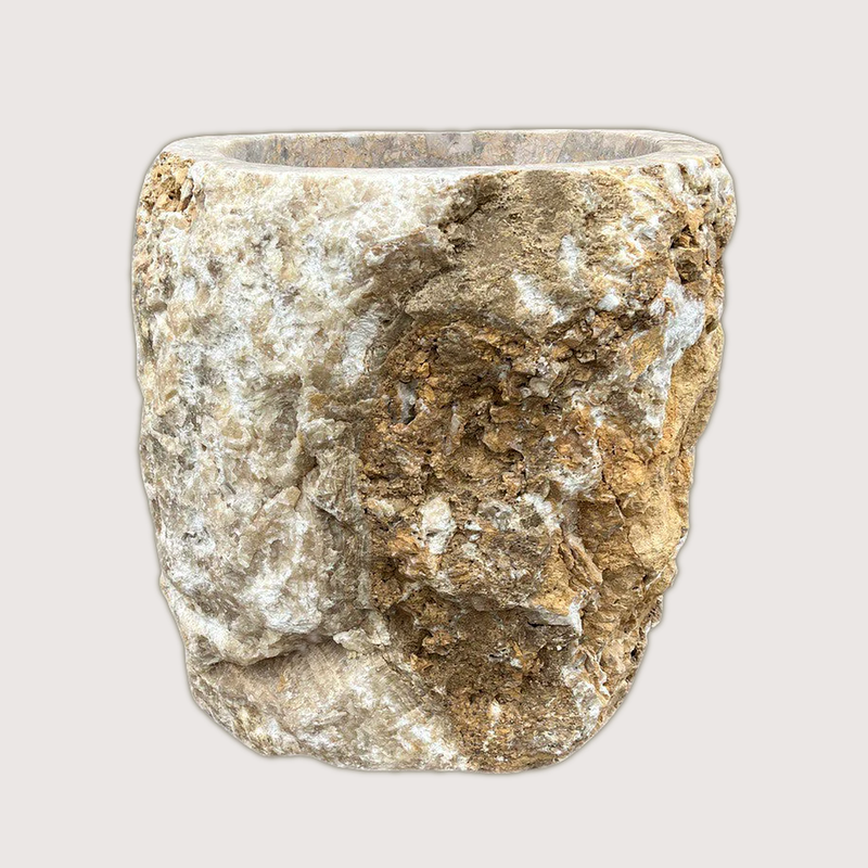 Raw Edge Onyx Planter Pot