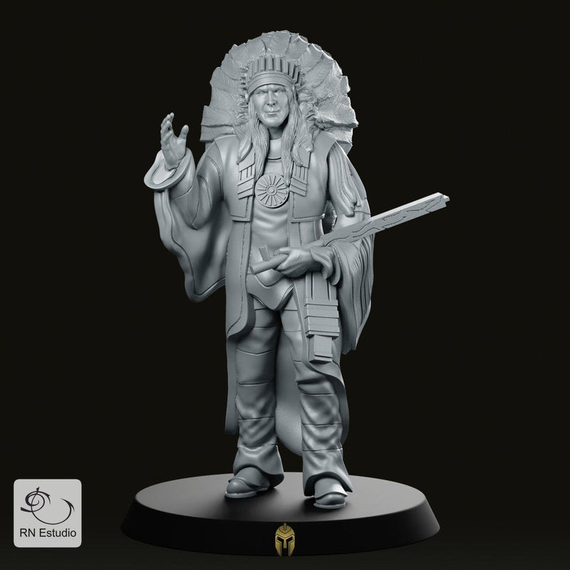 Opa Native American Indian Miniature Warrior Salute Chieftain