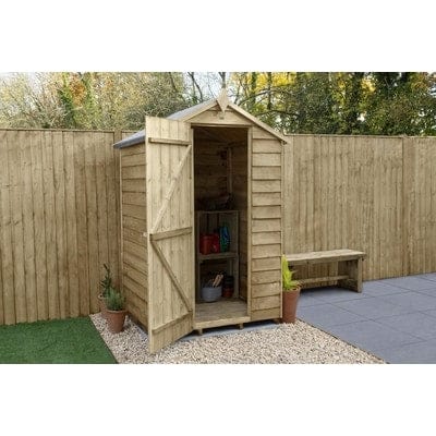 4LIFE Overlap Pressure Treated 4ft x 3ft Apex Shed - No Window