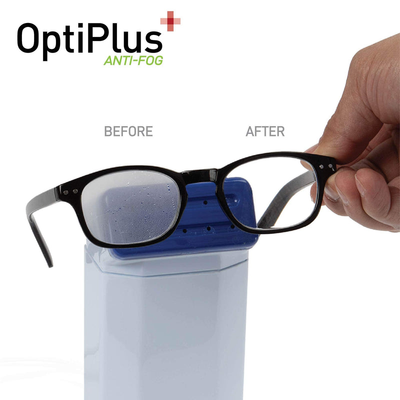 OptiPlus Anti-Fog Lens Cleaning Spray & Dual Microfiber Cloth – Streak-Free Defogger (2oz)