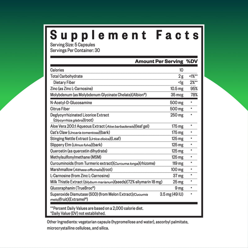 Optimal GI Glutamine-Free Supplement | Digestive and Gastrointestinal Support | Seeking Health | 150 Capsules | 30 Servings