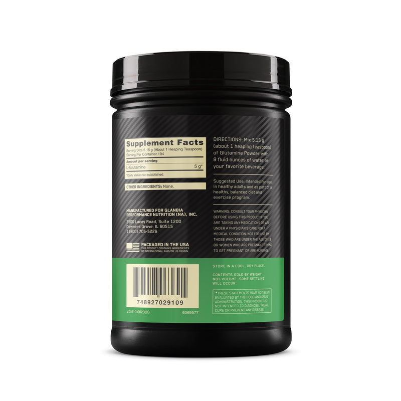 Optimum Nutrition L-Glutamine Powder – 1000g, 194 Servings
