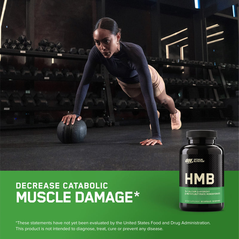 Optimum Nutrition HMB 1000 Caps – 3 g HMB per Serving, 90 Capsules, GMP Certified