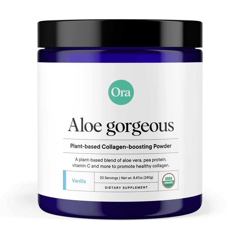 Ora Organic Vegan Collagen-Boosting Powder for Hair, Skin & Nails – Vanilla, 20 Servings