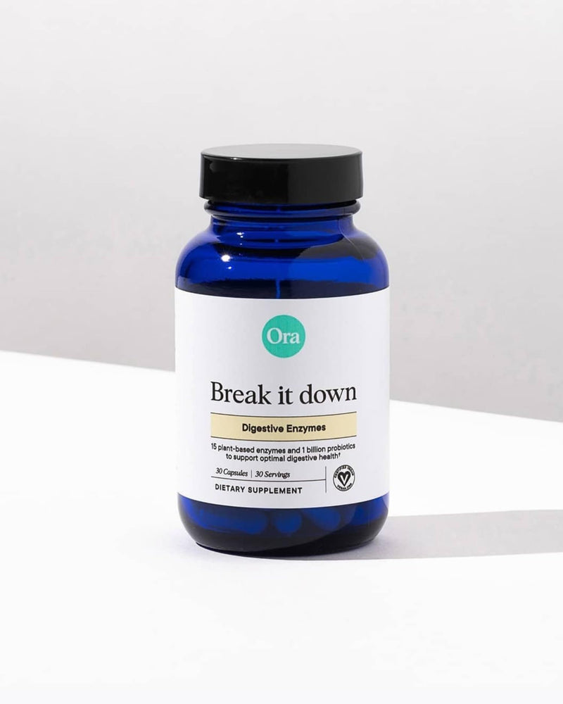 Ora Organic Multi-Enzyme Supplement – Vegan, Gluten Free Digestive Enzymes with Probiotics | 30 Capsules