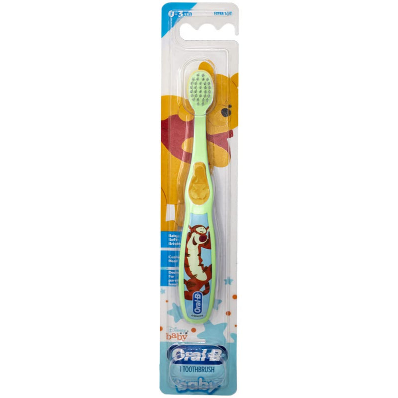 Oral-B Baby Manual Toothbrush 0-3 Years | Extra Soft Bristles | Pooh Characters (Pack of 2)