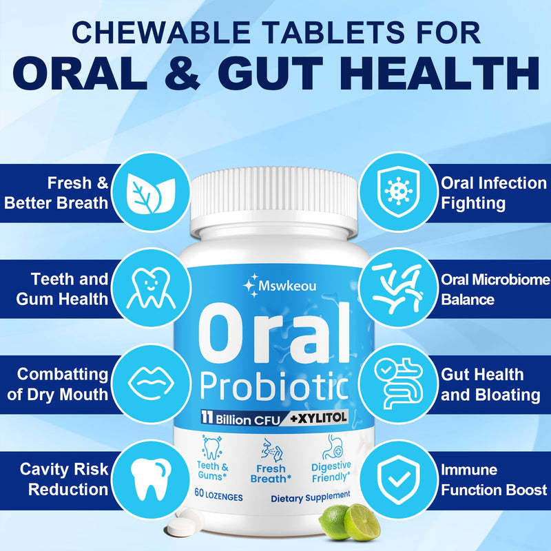 Oral Probiotics for Mouth Bad Breath 11B CFU – 2 Pack