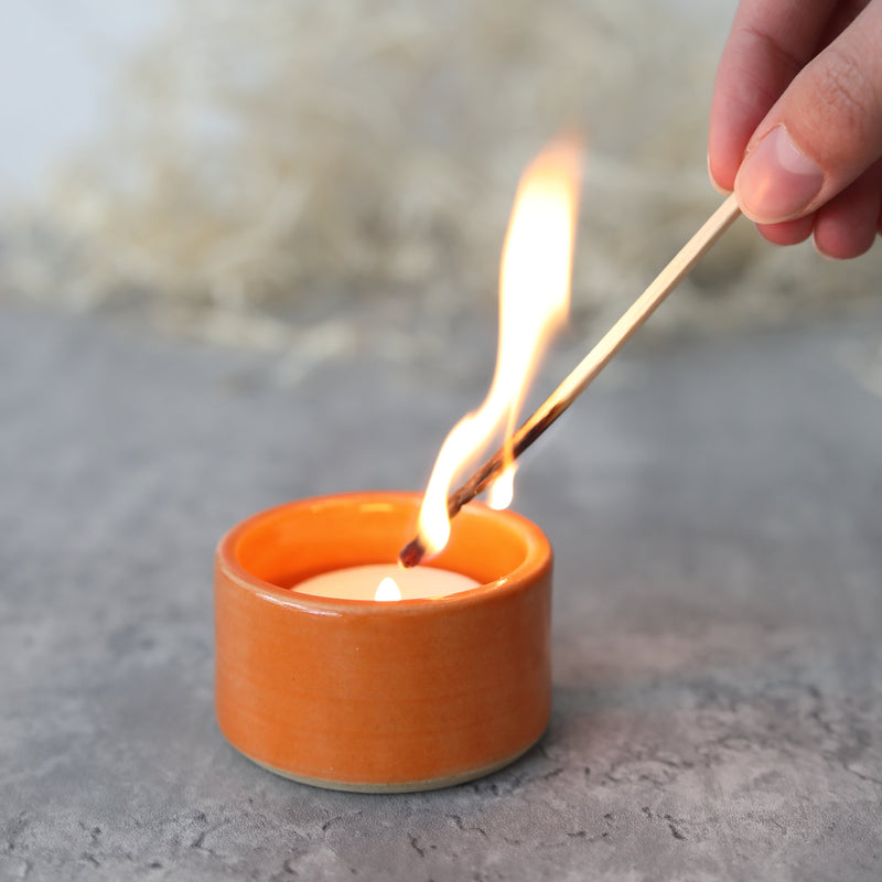 Mandarin Orange Classic Tea Light Holders