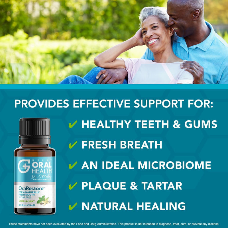 OraRestore Bad Breath Treatment for Adults – Dentist Formulated Mouthwash (2-Pack)