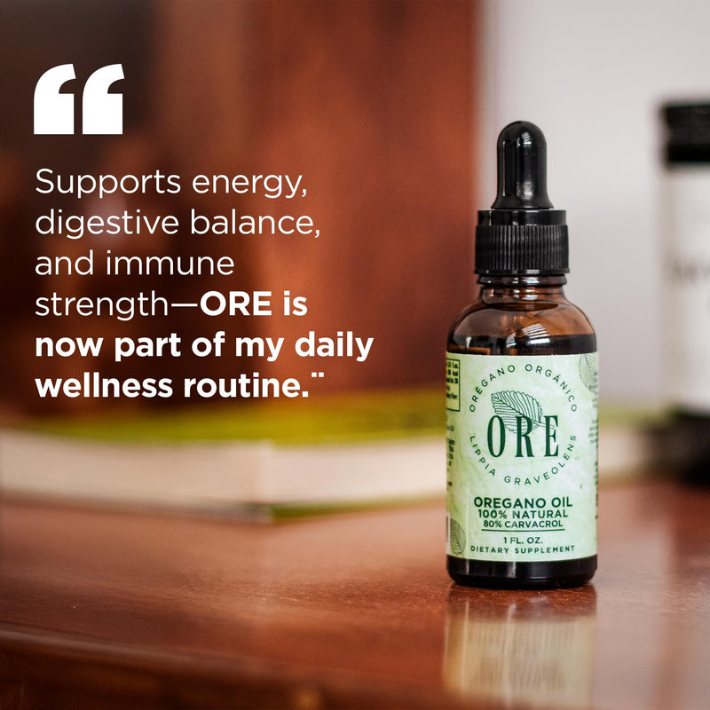 ORE Mexican Oregano Oil Drops 1 oz – 80% Carvacrol | Immune & Respiratory Support