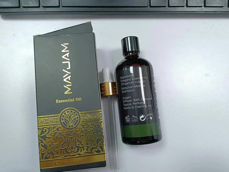 Oregano Essential Oil – MAYJAM Pure Essential Oils for Diffusers, 3.38 fl oz / 100 ml, Premium Glass Dropper