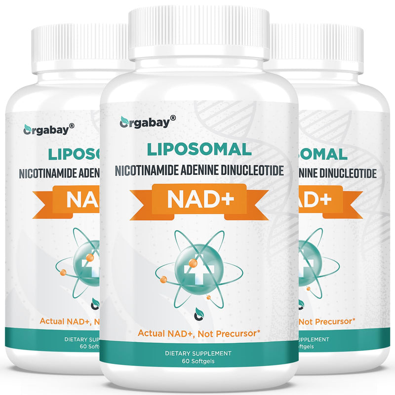 Orgabay Liposomal NAD+ Supplement 500 mg with 250 mg TMG — High Absorption, 180 Softgels