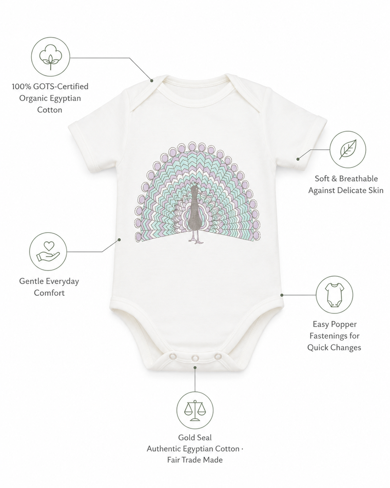 Peacock Short-sleeves Bodysuits