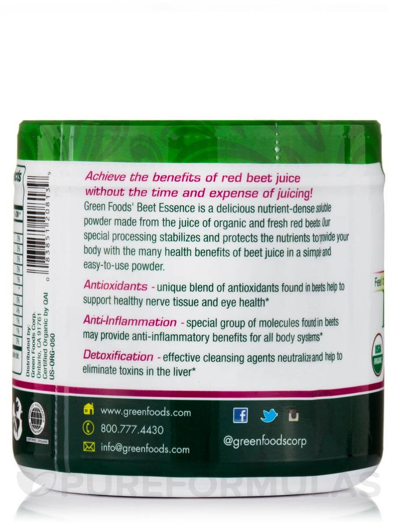 Green Foods Beet Essence, 5.3 Ounce | Organic Beetroot Dietary Supplement