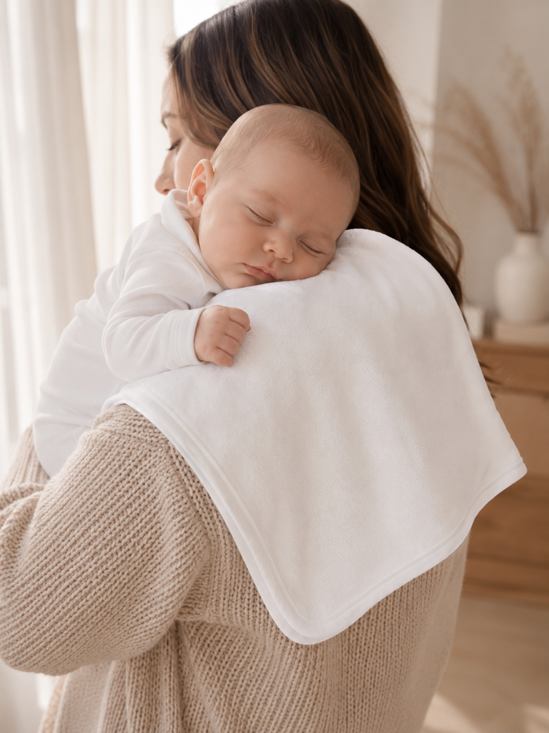 White Organic Burp Cloths - Pack of 4