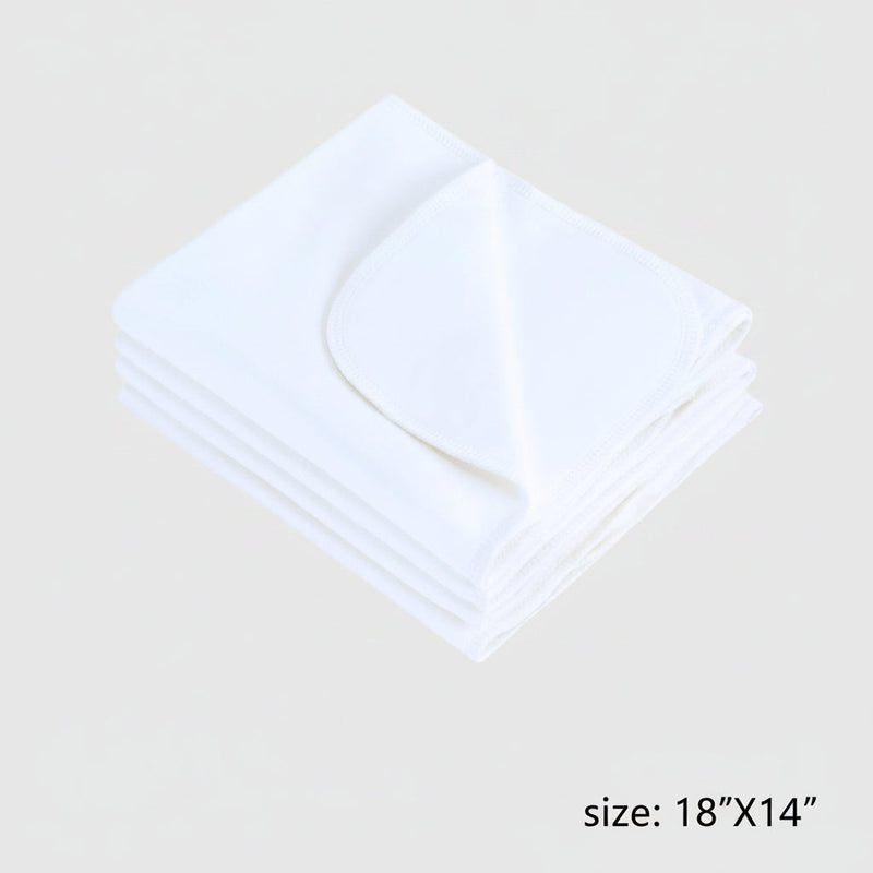 White Organic Burp Cloths - Pack of 4