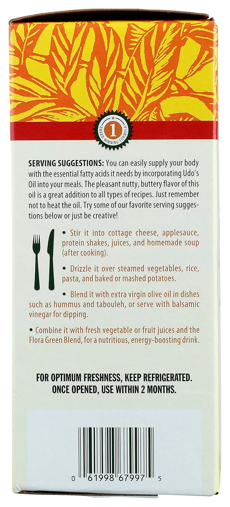 Flora Udo's Oil DHA 3-6-9 Blend - Vegan Omega-3-6-9 for Brain & Eye Health - 17 fl oz