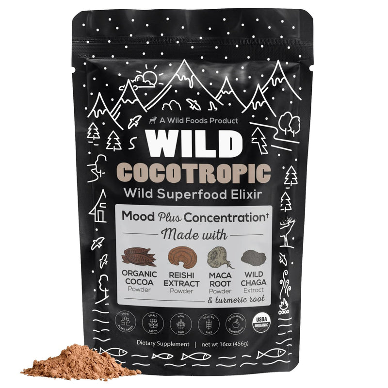 Organic Cocotropic Mushroom Hot Cocoa – Sugar Free, Reishi & Chaga, 16oz