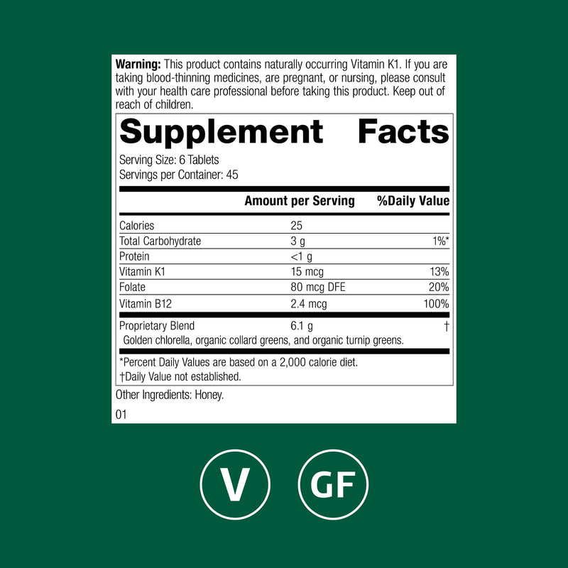 Standard Process Whole Food Folate – Natural Bioactive Folate (B9) & B12, 270 Tablets