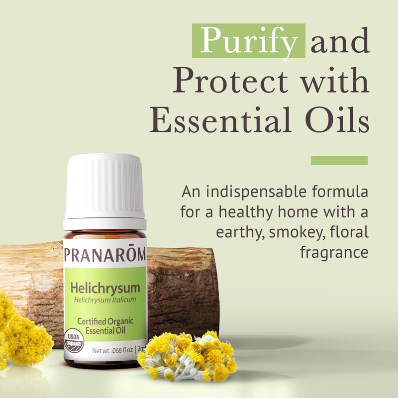 Pranarom Helichrysum Essential Oil 2ml – USDA Organic, Pure Therapeutic Grade