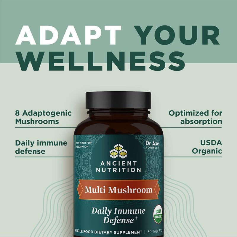 Ancient Nutrition Multi-Mushroom Immune Support – 30 Count