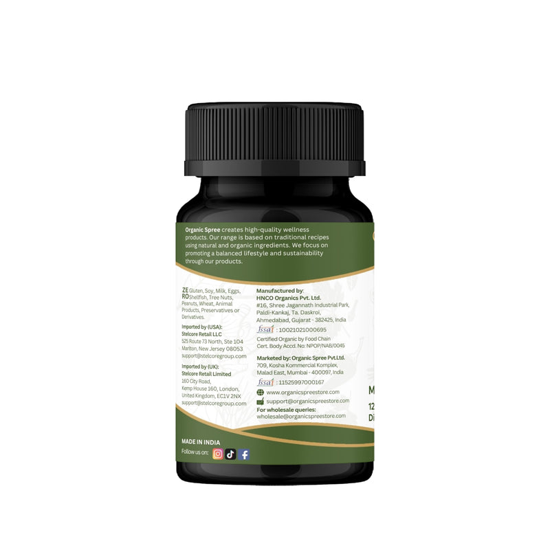Organic Spree Alfalfa 120 Tablets | Medicago Sativa | USDA Organic | Pack of 3
